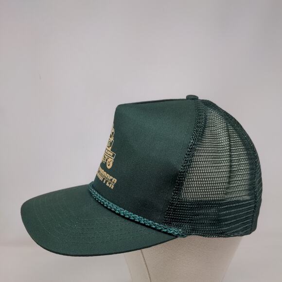 Dixie Chopper Snapback Mesh Back Trucker Hat Rope Green Graphic Logo Mower - Picture 3 of 8